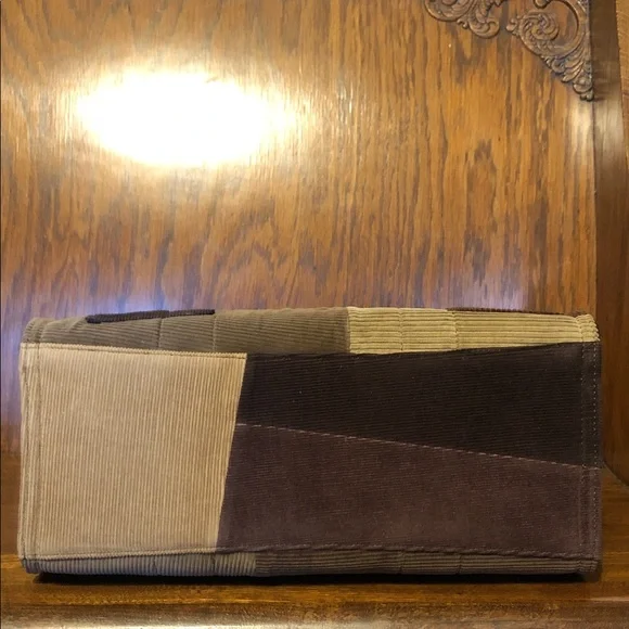 NWT-Coach-Repurposed Corduroy-Cargo Tote Bag-Maple Color-Patchwork Designs - Picture 9 of 16